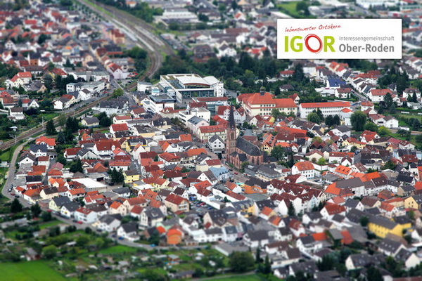 Luftbild Ortskern Ober-Roden (August 2011), Foto: Marco M. Schäck